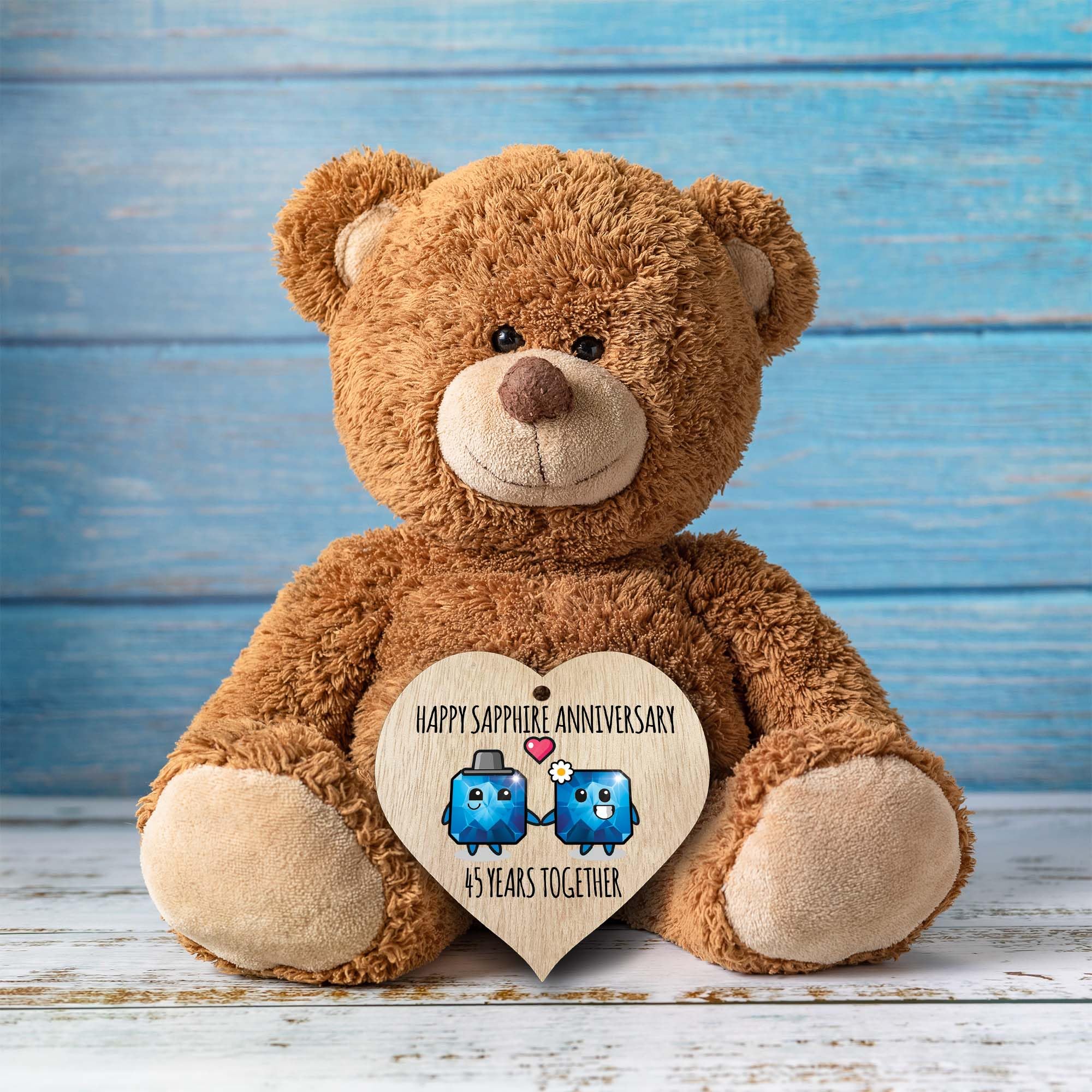 45th Wedding Anniversary Plaque Gift for Husband Wife - 45 Years